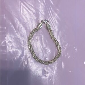 Elegant Gold Braided Bracelet